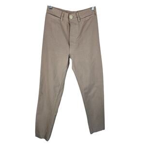 Jesse Kamm Ranger Pants Tan Cotton Canvas Button Fly Womens Pant Trousers Size 4